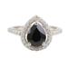 Magic at Midnight,'Black Spinel and Cubic Zirconia Cocktail Ring'