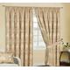 Householdfurnishing Redy Made Luxury Jacquard Fully Lined Curtain Pair Pencil Pleat With Free Tie Backs (Gold Curtain, 66" x L 54")
