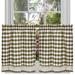 August Grove® Haylee Plaid Tailored 58" Cafe Curtain Cotton Blend in Green/White | 36 H x 58 W x 1.5 D in | Wayfair ATGR2554 27437686