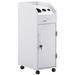 MCombo Shuler Salon Trolley Storage Cart Beauty Hair Dryer Holder Wood in White | 34.7 H x 12.3 W x 17 D in | Wayfair 6154-2011W
