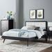 Willow Wood Platform Bed w/ Splayed Legs by Modway Wood & /Upholstered/Polyester in White/Black | 51 H x 79.5 W x 83 D in | Wayfair