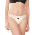 Plus Size Women's Sexy Must Haves Lace Thong by Maidenform in Pearl Black Dot (Size 9)