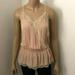 American Eagle Outfitters Tops | American Eagle Size Small Lace Racerback Tank Top | Color: Pink | Size: S