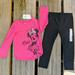 Disney Matching Sets | Minnie Mouse Outfit | 4 Yrs Nwt | Color: Black/Pink | Size: 4g