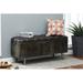 Williston Forge Sitz Faux Leather Flip Top Storage Bench Faux Leather/Leather in Brown/Gray | 20.75 H x 47.51 W x 15.51 D in | Wayfair