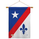 Breeze Decor Franco American 2-Sided Polyester 40" x 28" Flag set in Blue/Gray/Red | 40 H x 28 W in | Wayfair BD-FU-HS-118007-IP-BO-03-D-US13-BD