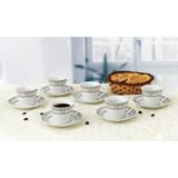 Lorren Home Trends 6 Piece Espresso Cup & Saucer Set Porcelain/Ceramic in Gray | 2.25 H in | Wayfair Juliette-6