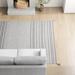 Gray/White 72 x 0.25 in Area Rug - Sand & Stable™ Cumberland Striped Hand-Woven Flatweave Gray/Ivory Area Rug | 72 W x 0.25 D in | Wayfair
