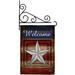 Breeze Decor Welcome Vintage 2-Sided Polyester 18.5 x 13 in. Flag Set in Black/Red | 18.5 H x 13 W x 1 D in | Wayfair