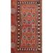 Black/Brown 60 x 0.35 in Indoor Area Rug - Bungalow Rose Geometric Brown/Red/Black Area Rug Polyester/Wool | 60 W x 0.35 D in | Wayfair