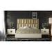 Everly Quinn Tufted Solid Wood & Standard Bed Wood & /Upholstered/Faux leather in Gray | 79 H x 57 W x 79 D in | Wayfair