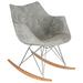 Corrigan Studio® Huntsberry Rocking Chair Wood/Upholstered/Velvet/Solid Wood in Brown | 26.75 H x 23.5 W x 22.5 D in | Wayfair