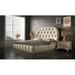 Rosdorf Park Kiesel Tufted Solid Wood & Standard Bed Wood & /Upholstered/Velvet in Brown | 55 H x 65 W x 84 D in | Wayfair