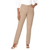 Plus Size Women's Classic Cotton Denim Straight-Leg Jean by Jessica London in New Khaki (Size 16 W) 100% Cotton