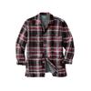 Men's Big & Tall Flannel Full Zip Snap Closure Renegade Shirt Jacket by Boulder Creek in Black Plaid (Size 7XL)