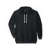 Men's Big & Tall Waffle-Knit Thermal Hoodie by KingSize in Black (Size 2XL)