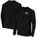 Men's Dunbrooke Black Cincinnati Bengals Logo Maverick Thermal Henley Long Sleeve T-Shirt