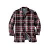 Men's Big & Tall Flannel Full Zip Snap Closure Renegade Shirt Jacket by Boulder Creek in Black Plaid (Size XL)