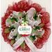 The Holiday Aisle® Christmas Wreath Keep Christ in Christmas Ornament Burlap/Deco Mesh in Green/Red/White | 24 H x 24 W x 6 D in | Wayfair