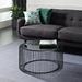 17 Stories Thibeault Metal Caged Coffee Table w/ Shaded Glass Top 32" x 32" x 15" Glass/Metal in Black | 15 H x 32 W x 32 D in | Wayfair