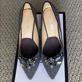 Nine West Shoes | Grey Heels With Rhinestones | Color: Gray | Size: 6