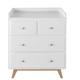 Commode à langer style scandinave 4 tiroirs blanche
