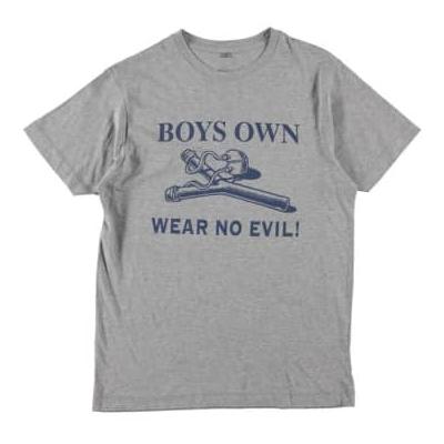Boy's Own Productions - Grey Navy Wear No Evil Tee - XXL