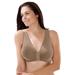 Plus Size Women's Meryl Cotton Front-Close Wireless Bra by Leading Lady in Warm Taupe (Size 48 A/B)