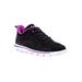 Extra Wide Width Women's Travelactiv Axial Walking Shoe Sneaker by Propet in Black Purple (Size 8 WW)