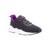 Wide Width Women's Stability Strive Walking Shoe Sneaker by Propet in Grey Purple (Size 12 W)