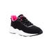 Wide Width Women's Stability Strive Walking Shoe Sneaker by Propet in Black Hot Pink (Size 6 1/2 W)