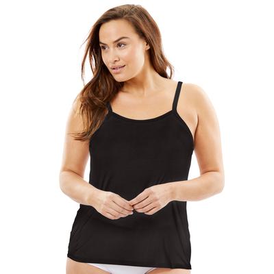 Plus Size Women's Modal Cami by Comfort Choice in Black (Size 38/40) Full Slip