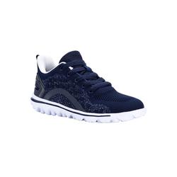 Wide Width Women's Travelactiv Axial Walking Shoe Sneaker by Propet in Navy White (Size 8 W)