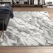 White 79 x 1.96 in Area Rug - Wade Logan® Dittman Abstract Gray/Off- Area Rug Polypropylene | 79 W x 1.96 D in | Wayfair