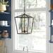 Howington 3 - Light Lantern Pendant, Metal in Yellow Laurel Foundry Modern Farmhouse® | 17.5 H x 12.5 W x 12.5 D in | Wayfair