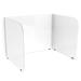 Factory Direct Partners Junior Individual 3 Panel Desk Privacy Panel, Rubber | 15.75 H x 23.75 W x 17.25 D in | Wayfair 12930-CL