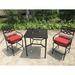Red Barrel Studio® Adyen 3 Piece Seating Group w/ Cushions Metal in Black | Outdoor Furniture | Wayfair FB57304350814CC7A827F0AA8F26B59A