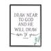 Red Barrel Studio® He Will Draw Near Faith Phrase Green Sprout by Onrei - Graphic Art Print Wood in Brown | 14 H x 11 W x 1.5 D in | Wayfair