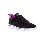 Extra Wide Width Women's Travelactiv Axial Walking Shoe Sneaker by Propet in Black Purple (Size 8 WW)