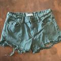Free People Shorts | Low Rise Free People Denim Shorts | Color: Green | Size: 24