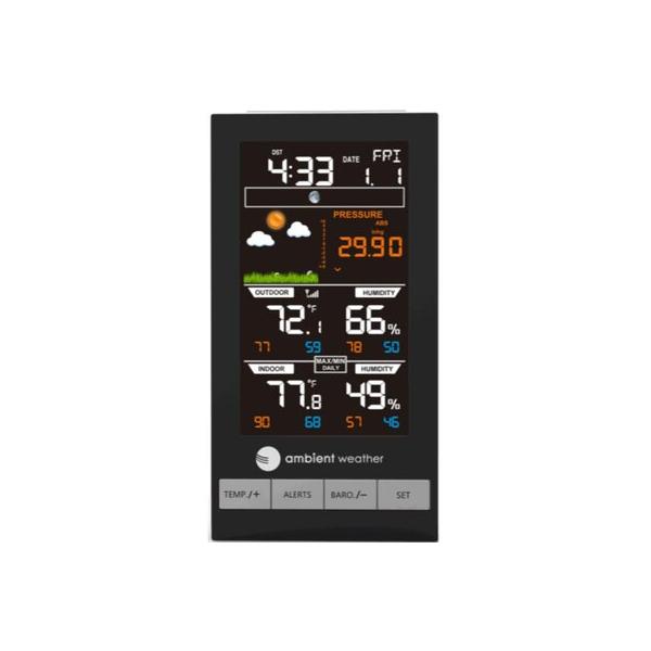 ambient-weather-ws-2801a-advanced-wireless-color-forecast-station-w--temperature,-humidity,-barometer-|-8-h-x-6-w-x-4-d-in-|-wayfair/
