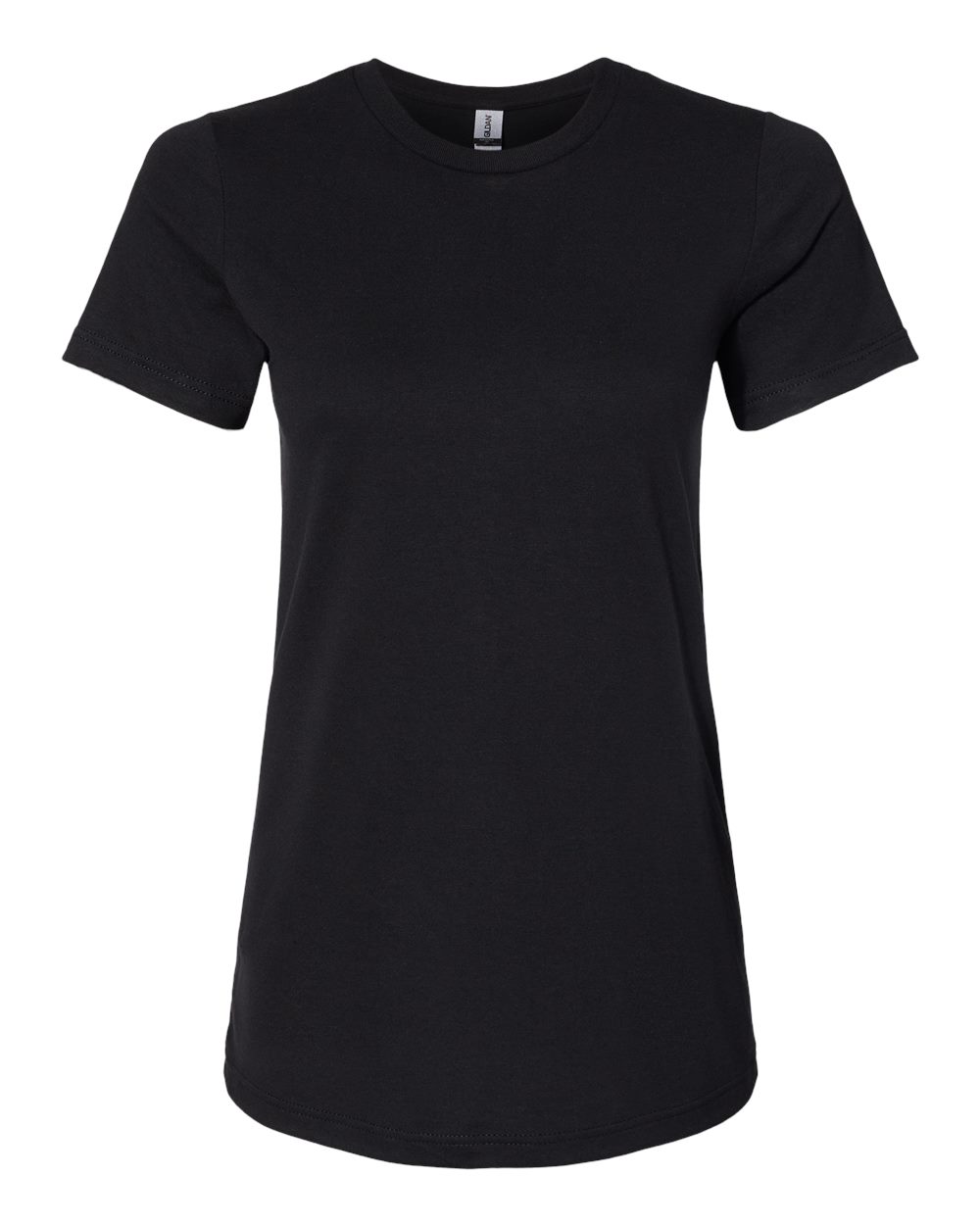 Gildan G670L Women's Softstyle CVC T-Shirt in Pitch Black size Large | Cotton/Polyester Blend 67000L, G67000L