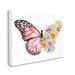 Stupell Industries Butterfly Floral Bouquet Wing College Spring by Ziwei Li - Graphic Art Print Canvas/ in Black/Pink/Yellow | Wayfair