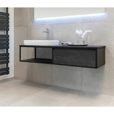 Glasdeals - Badmöbel Unterschrank REED-120 (hpl / beton) ohne Waschtisch Image
