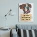 Stupell Industries Spoiled Boxer Dog by Danny Gordan - Graphic Art Print Canvas/Metal in Black/Brown/Yellow | 40 H x 30 W x 1.5 D in | Wayfair