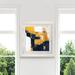 Orren Ellis Navy & Gold I - Picture Frame Painting Print on Paper in Black/Orange | 17 H x 17 W x 1.5 D in | Wayfair