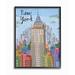 Stupell Industries New York City Skyline Landmark Architecture by Carla Daly - Graphic Art Print Wood in Brown | 20 H x 16 W x 1.5 D in | Wayfair
