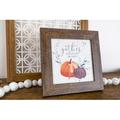 The Holiday Aisle® Gather w/ Grateful Hearts Pumpkins Decor Sign Wood in Brown | 8 H x 8 W x 0.5 D in | Wayfair C946043ECF9446B989623451A7649242