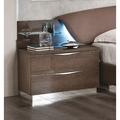 Noci Design Noci 2 Drawer Nightstand Wood in Brown/Gray | 20 H x 30 W x 17 D in | Wayfair ND1042-NS