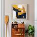 Orren Ellis Navy & Gold I - Picture Frame Print on Canvas in Black/Yellow | 35.5 H x 35.5 W x 1.5 D in | Wayfair 94F53791334844F8891838B47272037C